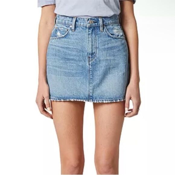 HUDSON JEANS | Viper Distressed Mini Denim Jean Skirt Women’s Size 32 (14) - Picture 10 of 10